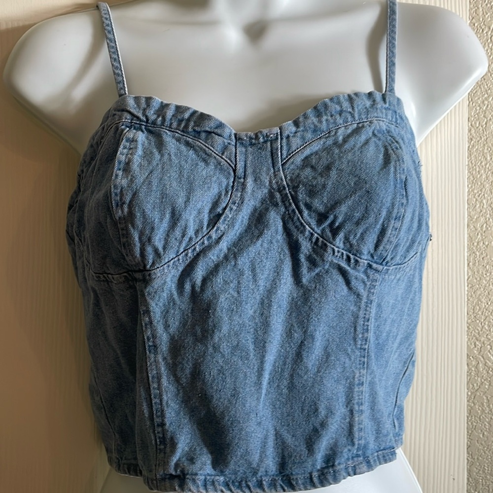 Dizzy Gal denim crop top